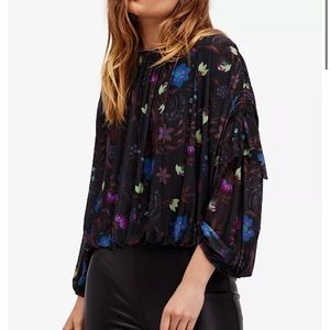 Free People Wildflower Honey Printed Top